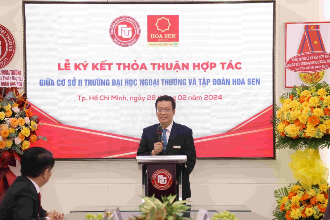 PGS, TS Nguyễn Xuân Minh phát biểu mở đầu Lễ ký kết